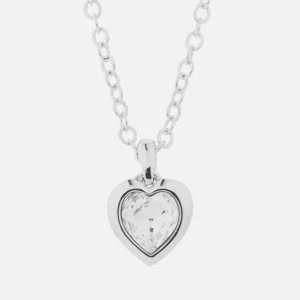 Image of Ted Baker Womens Hannela Swarovski Crystal Heart Pendant - Silver/Crystal