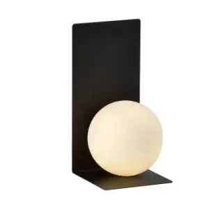 Image of Form Black Globe Rectangle Wall Lamp with White Glass Shades, 1x E14