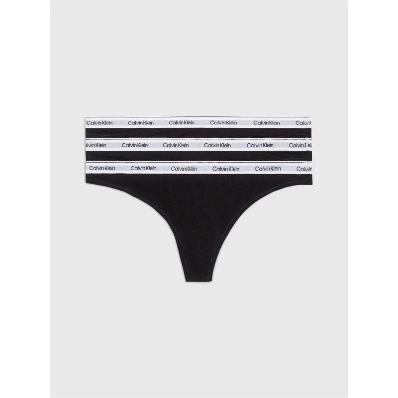 Image of Calvin Klein 3 Pack Thongs - Black 14