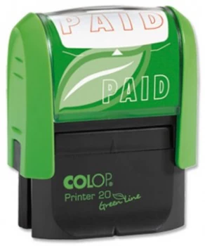 Image of Colop Word Stamp Green Line Paid