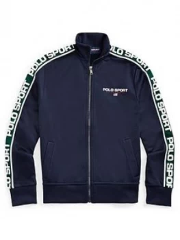 Image of Ralph Lauren Boys Polo Sport Tricot Zip Through Sweat - Navy, Size 14-16 Years, L