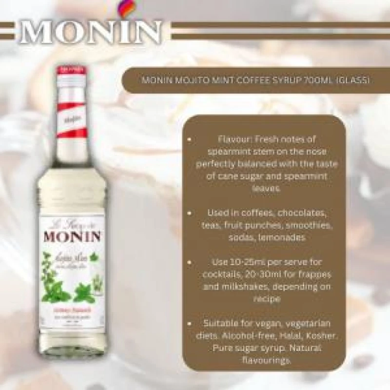Image of Monin Premium Mojito Mint Syrup 700ml