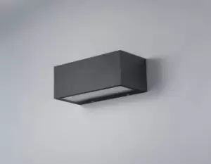 Image of TWIN Outdoor LED 2 Light Up Down Light Anthracite, IP54 1250lm 4000K 22x10.3x8.5cm