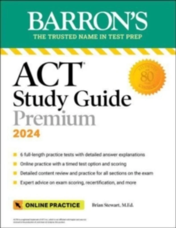 Image of ACT Study Guide Premium Prep, 2024: 6 Practice Tests + Comprehensive Review + Online Practice Paperback / softback