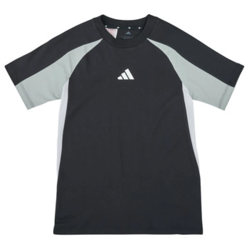 Image of adidas Seasonal Essentials Colorblock T-Shirt Kids boys's Children's T shirt in Black
