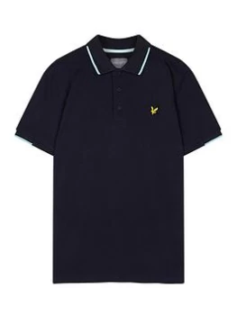 Image of Lyle & Scott Golf Andrew Polo Shirt - Navy, Size L, Men