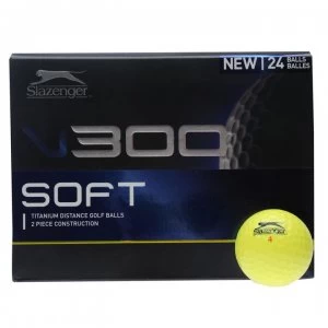 Image of Slazenger V300 Soft Golf Balls 24 Pack - Yellow