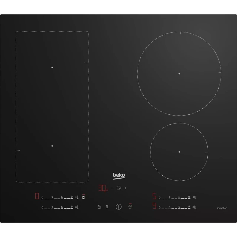 Image of Beko HIIP64530UFT Induction Hob - Black Glass