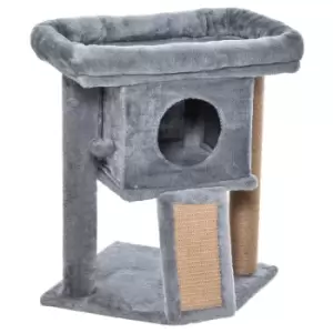 Image of PawHut Cat Tree for Indoor Cats - Grey