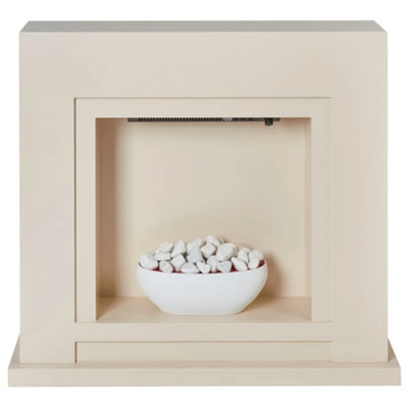 Image of Beliani Electric Fireplace Heater Sahara Beige