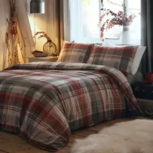 Image of Connolly Red Duvet Cover and Pillowcase Set Red
