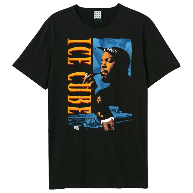 Image of Amplified Amplified Men 90's Bootleg Ice Cube T-Shirt in Black Size: X-Small Black XS Male 5063852070510