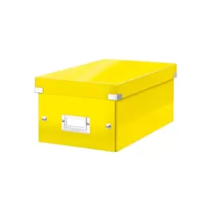 Image of Leitz WOW Click & Store DVD Storage Box. With label holder. Pink.