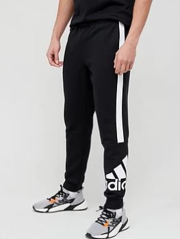 Image of adidas Essentials Colourblock Pants - Black/White, Size S, Men