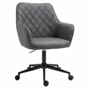 Image of Grady Office Chair with Diamond Stitching, Grey