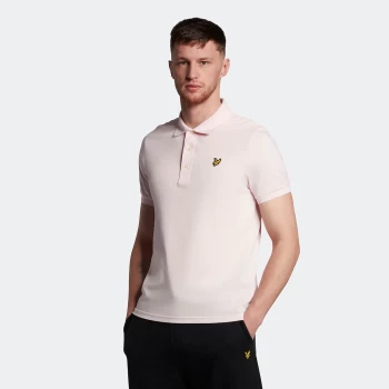 Image of Mens Plain Polo Shirt - Light Pink - L