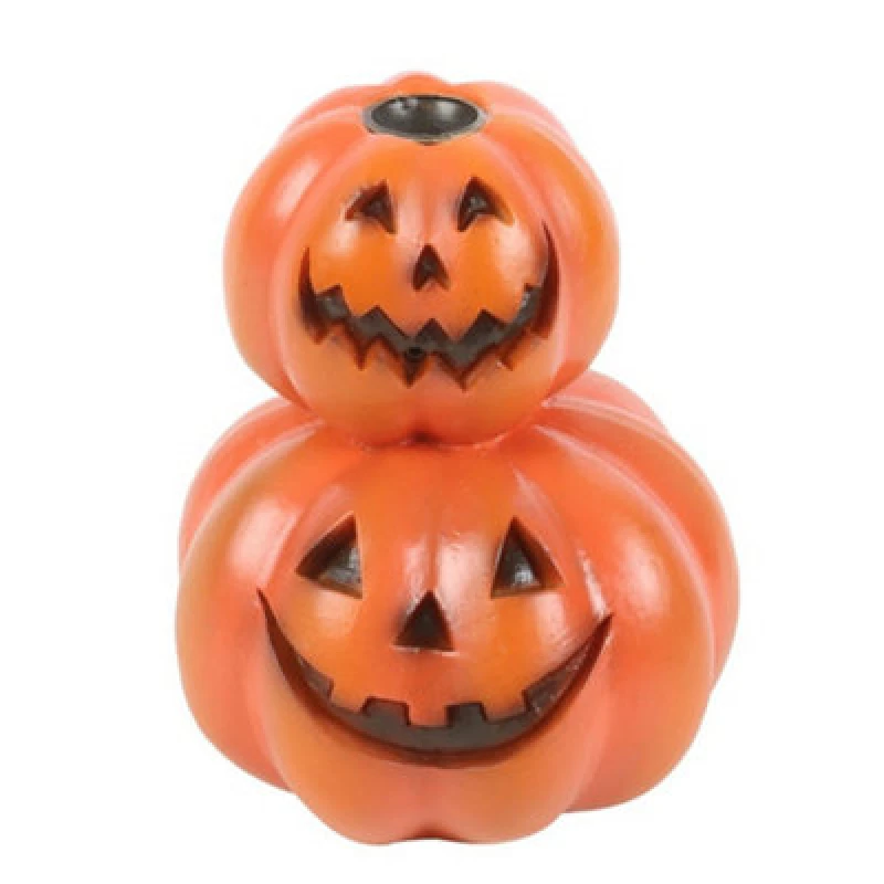 Image of Something Different Something Different Stacked Pumpkins Backflow Incense Burner in Orange Orange One Size Unisex 5063574040655