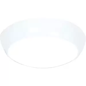 Image of Round IP65 Bulkhead Light - 16W Cool White LED - 325mm Diameter - White