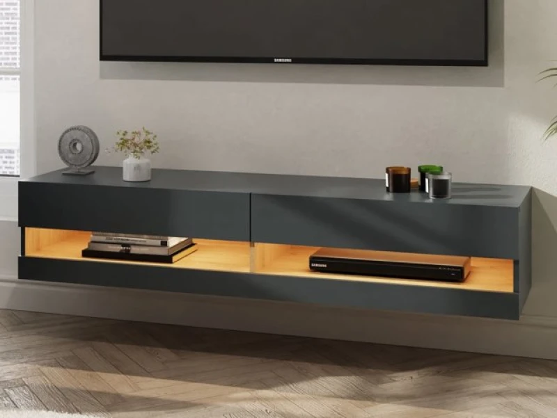 Image of GFW GFW Leon 150cm LED Wall TV Unit - Anthracite