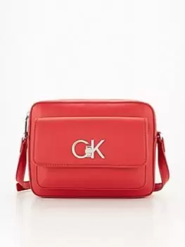 Image of Calvin Klein Pocket Detail Camera Bag - Red