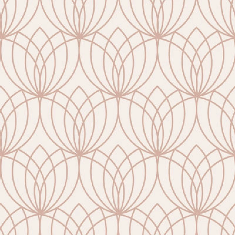 Image of Muriva Cream Geometric Metallic Effect Embossed Wallpaper