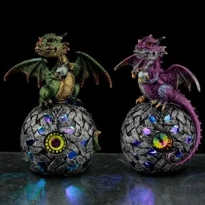 Image of LED Celtic Orb Elements Dragon Figurine (1 Random Supplied)