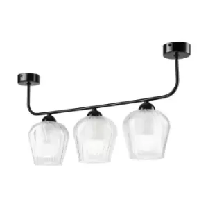 Image of Jasmin Semi Flush Light Black, 1x E27
