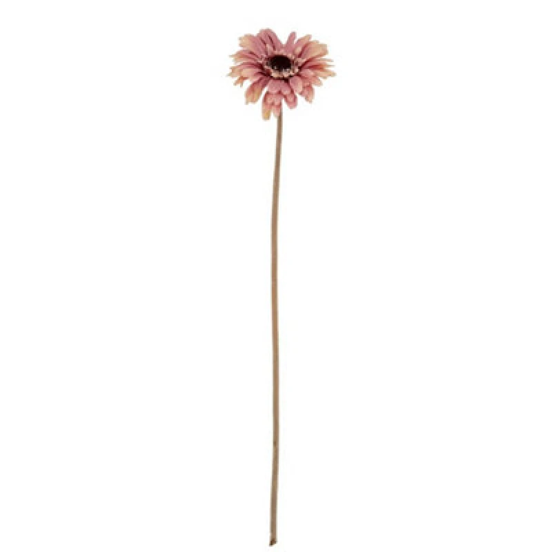 Image of Hill Interiors Pink Gerbera Stem Artificial Flower - Plastic - L11 X W11 X H53cm - Pink