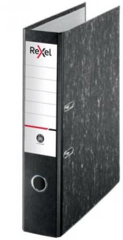 Image of Rexel LAF Foolscap Paper on Board 75mm Black Box 10