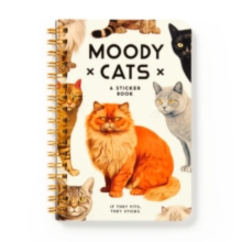 Image of Moody Cats Sticker Book. Other printed item. By Brass Monkey, Galison Books
