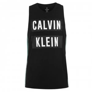 Image of Calvin Klein Performance Large Logo Tank Top - CK Black 007