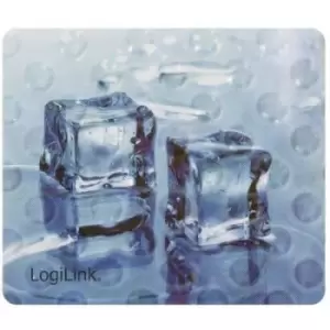 Image of LogiLink ID0152 3D Design Ice Cube Mouse pad Blue (W x H x D) 210 x 0.5 x 180 mm