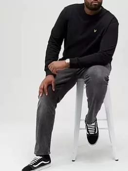 Image of Lyle & Scott Big & Tall Crew Neck Sweatshirt - Black, Size 2XL 54/56, Men