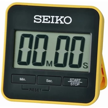 Image of Seiko QHY001Y Digital Countdown Timer and Stopwatch Yellow
