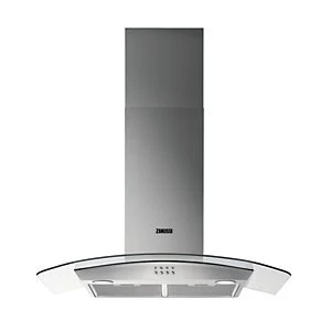 Image of Zanussi ZHC92352X 90cm Curved Chimney Cooker Hood