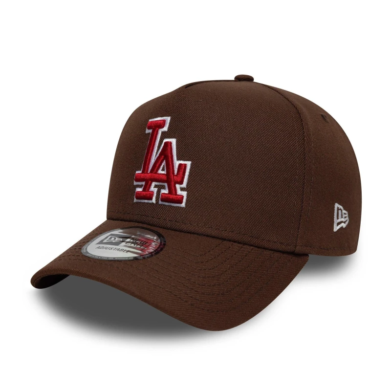 Image of New-Era OUTLINE SCRIPT E-FRAME LOS ANGELES DODGERS womens Cap in Brown