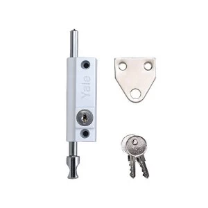 Image of Yale Locks P124 Door Push Bolt Brass Finish Visi