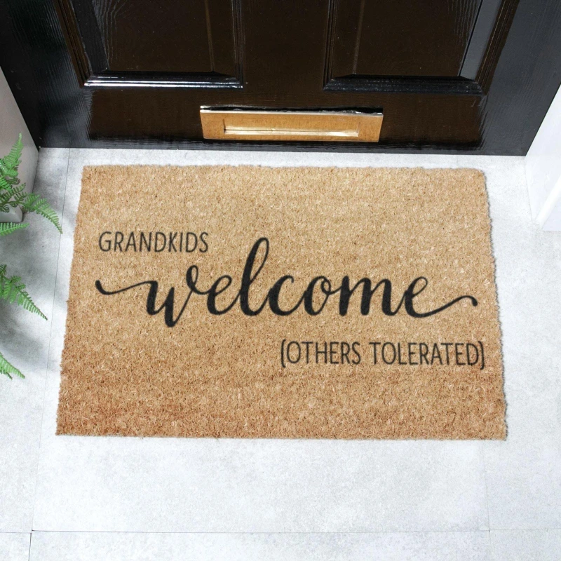Image of Artsy Doormats Grandkids Welcome Others Tolerated Doormat (60 X 40Cm)