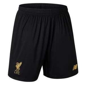 Image of New Balance Liverpool Home Goalkeeper Shorts 2019 2020 Junior - Black/Gold