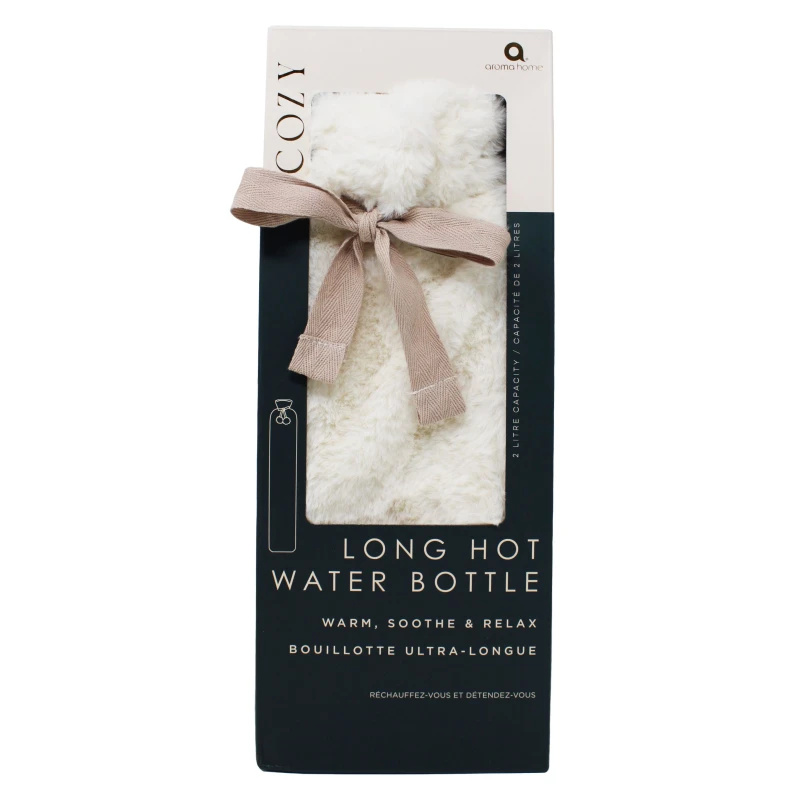 Image of Aroma Home Aroma Home Long Hot Water Bottle - Faux Fur Cream Cream One Size Unisex 5056223152793