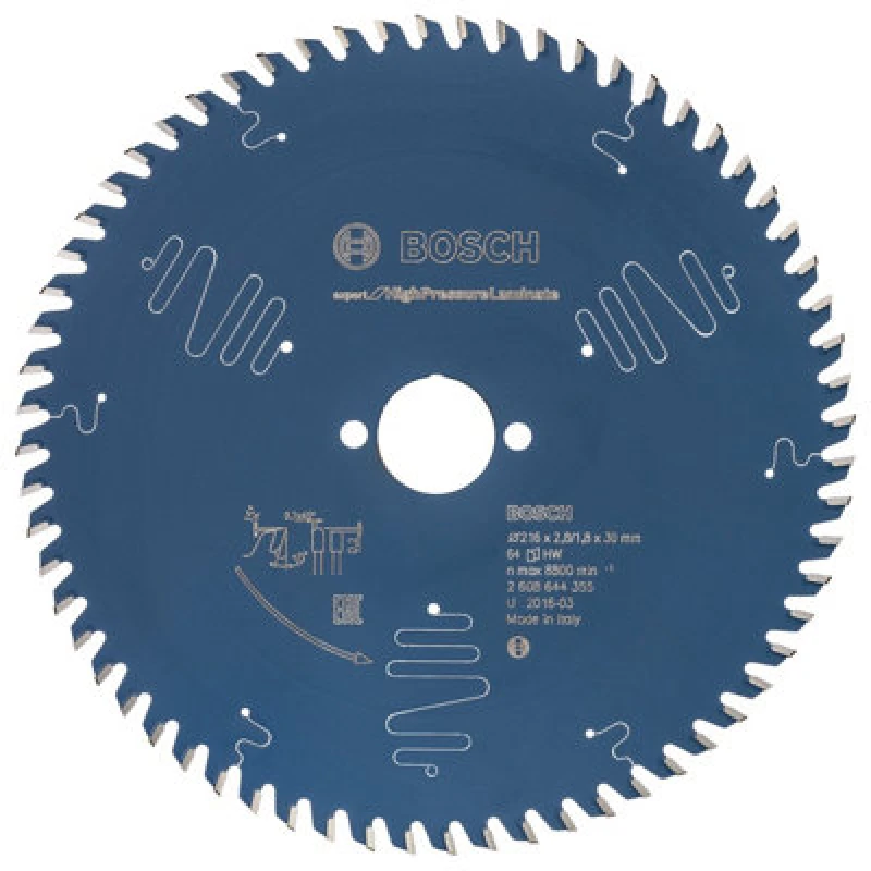 Image of Bosch Professional Expert Circular Saw Blade For High Pressure Laminate And Miter Saw - 216X30X2.8X64T
