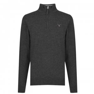 Image of Gant Lightweight Zip Top - Charcoal 095
