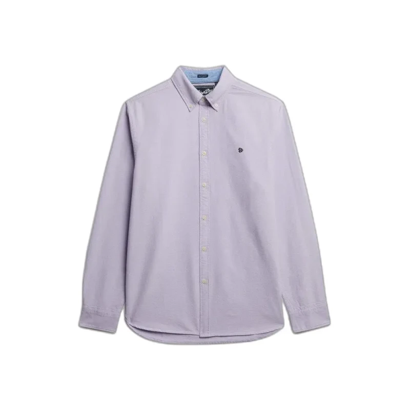 Image of Superdry Long sleeve shirt Superdry Preppy Oxford Violet Male M