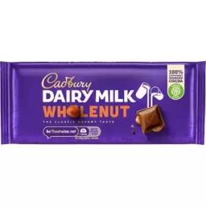 Image of Cadbury Dairy Milk Whole Nut Chocolate Bar 120g