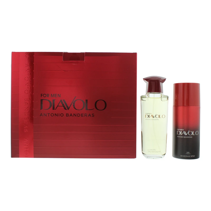 Image of Antonio Banderas Diavolo For Men Gift Set 100ml Eau de Toilette + 150ml Deodorant Spray