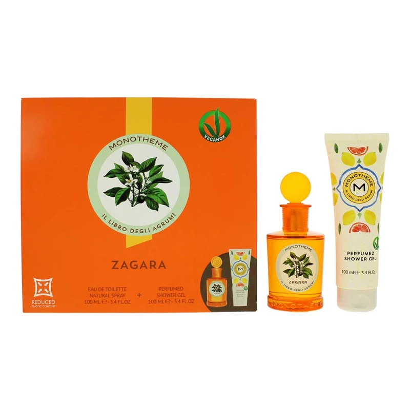 Image of Monotheme Il Libro Degli Agrumi Zagara 2 Piece Gift Set: Eau de Toilette 100ml - Shower Gel 100ml