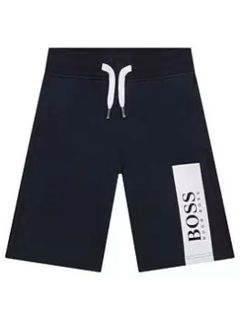 Image of BOSS Boys Logo Jog Shorts - Navy, Size 4 Years