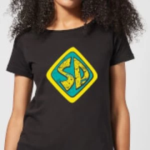 Image of Scooby Doo Emblem Womens T-Shirt - Black - S