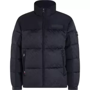 Image of TOMMY HILFIGER New York Monogram Puffer Jacket - Blue