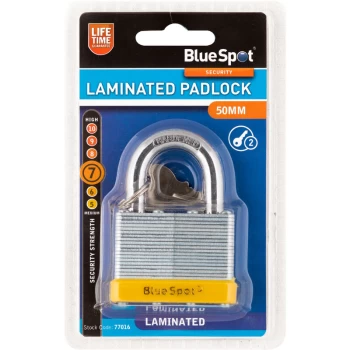 Image of 77016 50mm Laminated Padlock - Bluespot